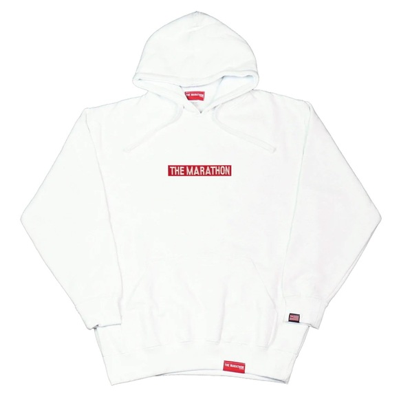 The Marathon Clothing Other - MARATHON BAR HOODIE - WHITE